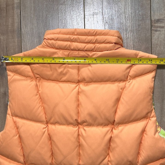 LILY PULITZER Orange Puffer Down Vest Size S Inner Lined Floral NWOT MSRP $155 - Picture 9 of 11